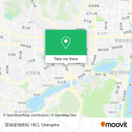 望城坡地铁站-1B口 map