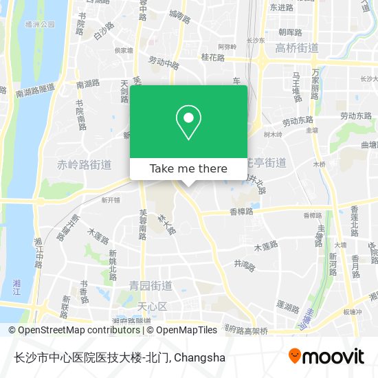长沙市中心医院医技大楼-北门 map