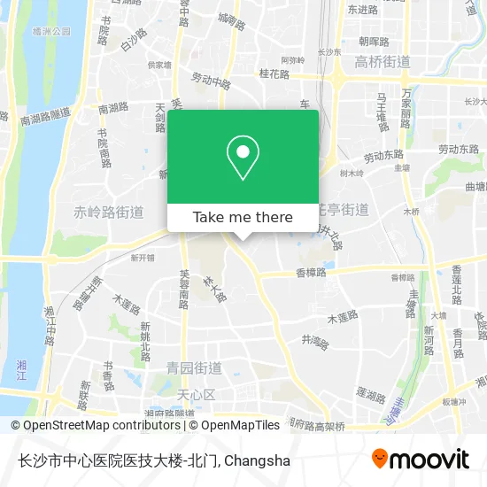 长沙市中心医院医技大楼-北门 map