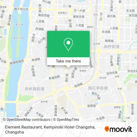 Element Restaurant, Kempinski Hotel Changsha map