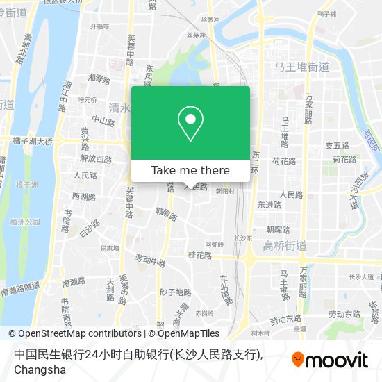 中国民生银行24小时自助银行(长沙人民路支行) map