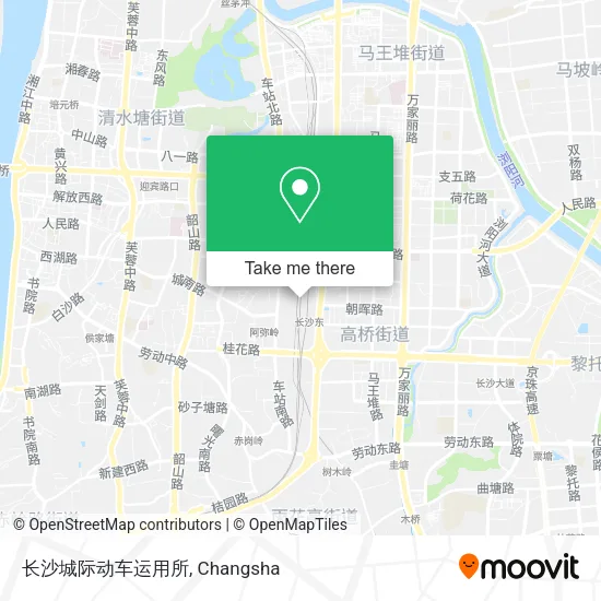 长沙城际动车运用所 map