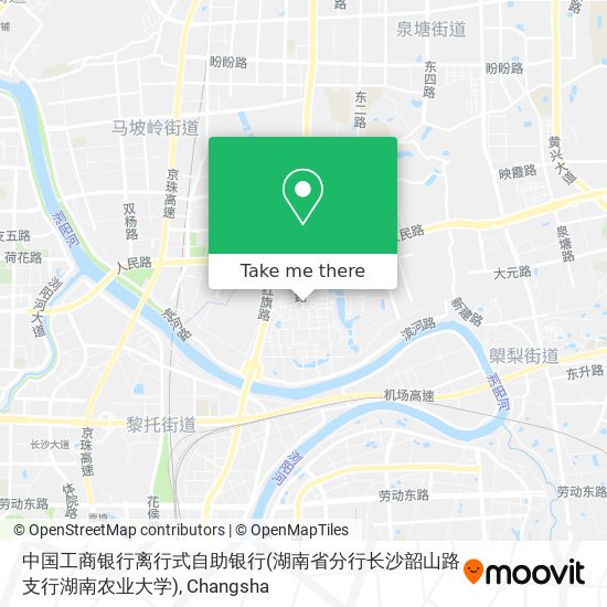 中国工商银行离行式自助银行(湖南省分行长沙韶山路支行湖南农业大学) map