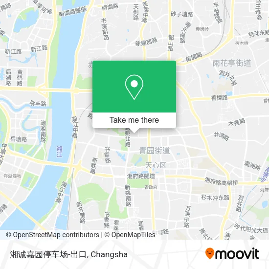 湘诚嘉园停车场-出口 map