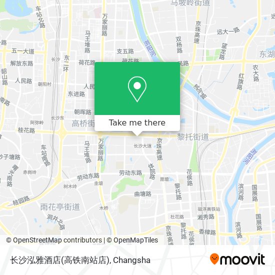长沙泓雅酒店(高铁南站店) map