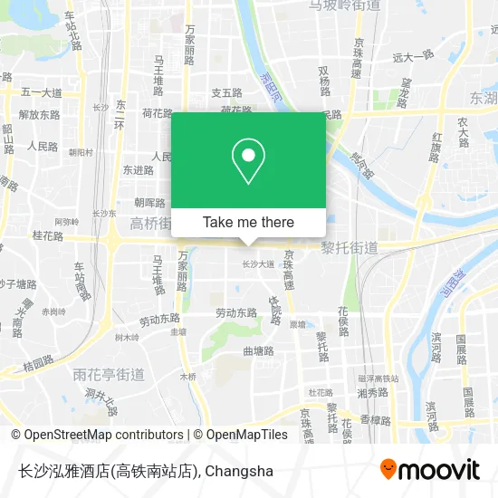 长沙泓雅酒店(高铁南站店) map