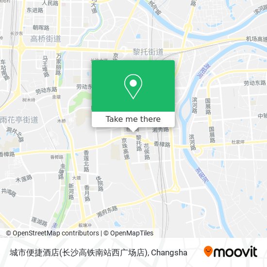 城市便捷酒店(长沙高铁南站西广场店) map