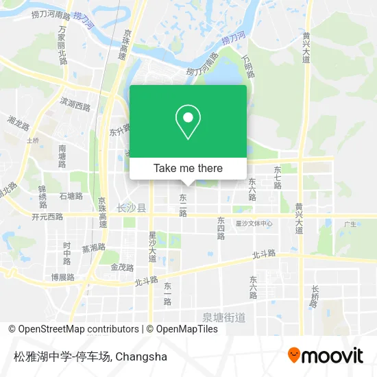 松雅湖中学-停车场 map