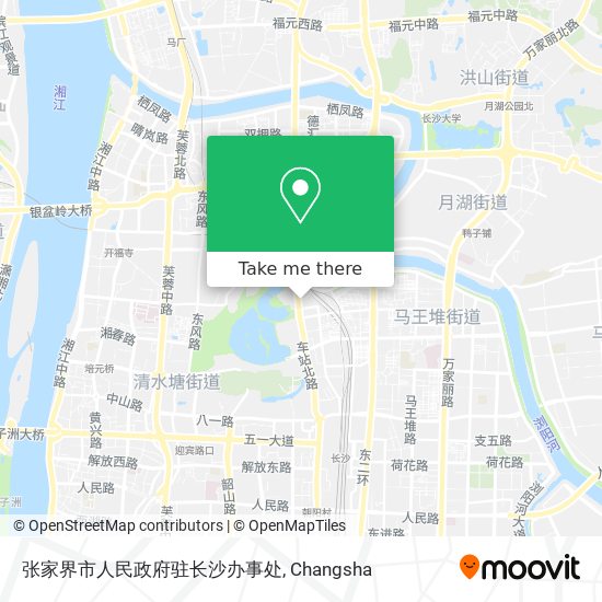 张家界市人民政府驻长沙办事处 map