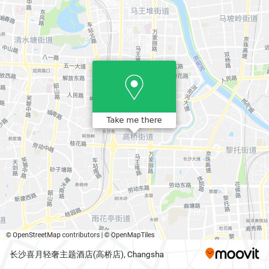 长沙喜月轻奢主题酒店(高桥店) map