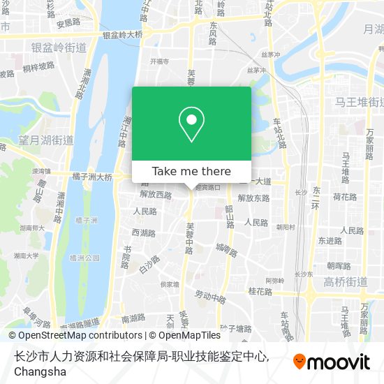 长沙市人力资源和社会保障局-职业技能鉴定中心 map