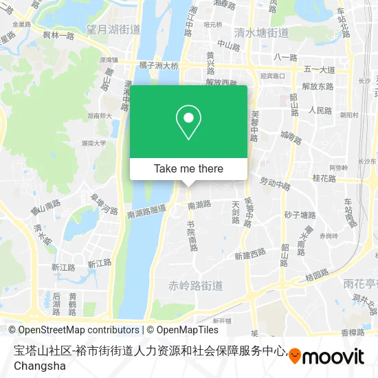 宝塔山社区-裕市街街道人力资源和社会保障服务中心 map