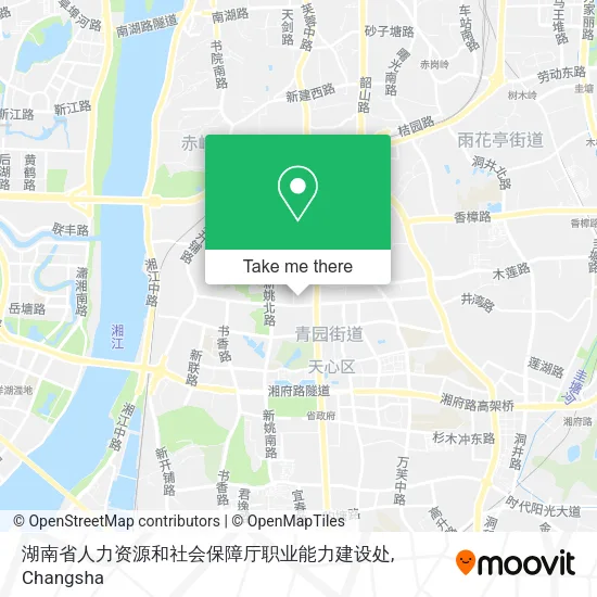 湖南省人力资源和社会保障厅职业能力建设处 map