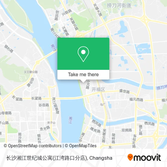 长沙湘江世纪城公寓(江湾路口分店) map