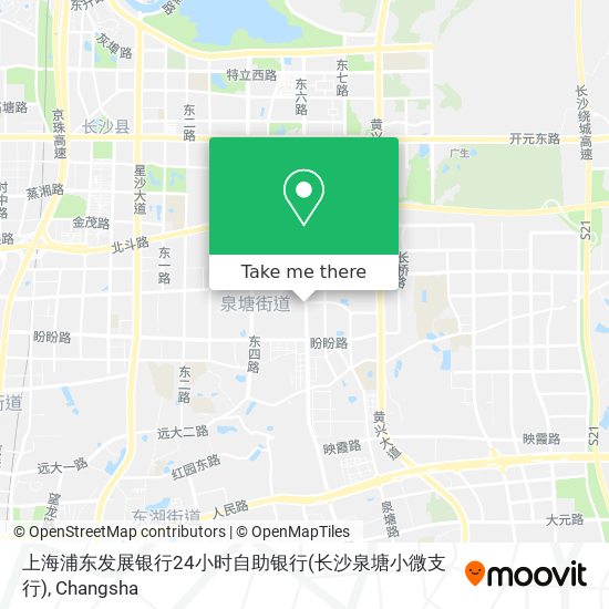 上海浦东发展银行24小时自助银行(长沙泉塘小微支行) map