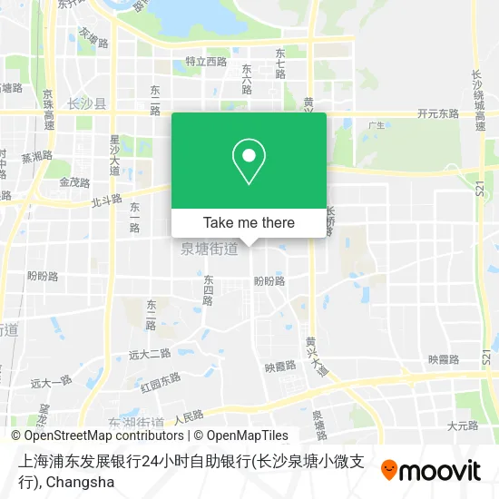 上海浦东发展银行24小时自助银行(长沙泉塘小微支行) map