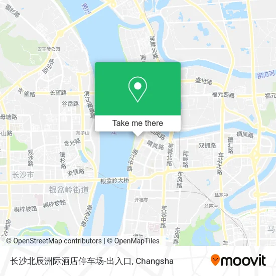 长沙北辰洲际酒店停车场-出入口 map