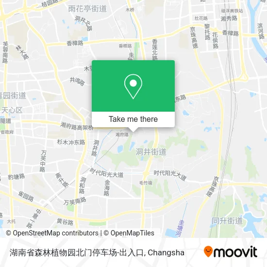 湖南省森林植物园北门停车场-出入口 map