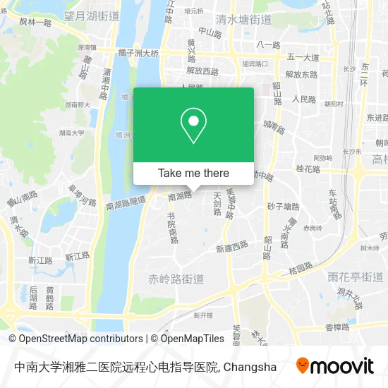 中南大学湘雅二医院远程心电指导医院 map