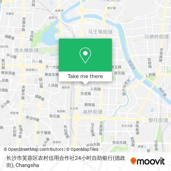 长沙市芙蓉区农村信用合作社24小时自助银行(德政街) map