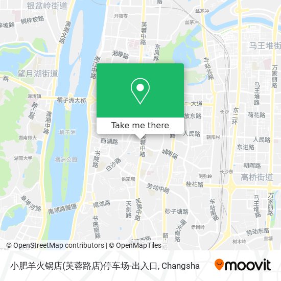 小肥羊火锅店(芙蓉路店)停车场-出入口 map