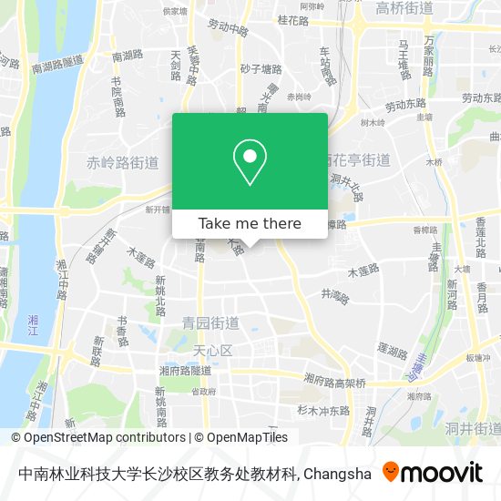中南林业科技大学长沙校区教务处教材科 map