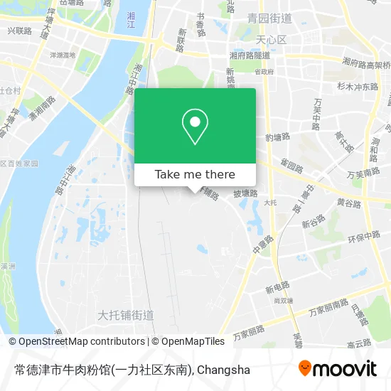 常德津市牛肉粉馆(一力社区东南) map