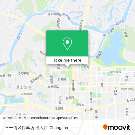 三一街区停车场-出入口 map