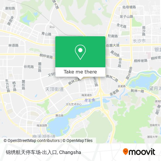 锦绣航天停车场-出入口 map