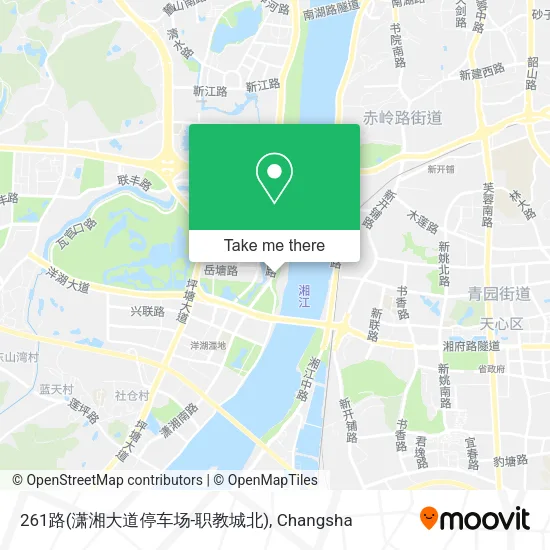 261路(潇湘大道停车场-职教城北) map