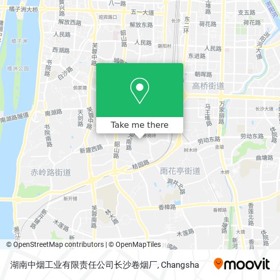 湖南中烟工业有限责任公司长沙卷烟厂 map