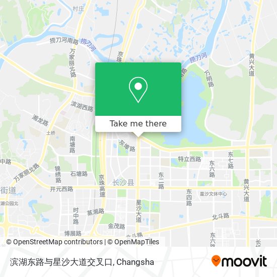 滨湖东路与星沙大道交叉口 map