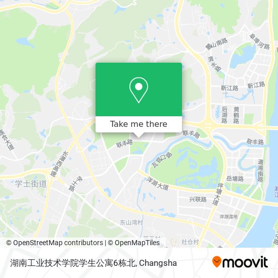 湖南工业技术学院学生公寓6栋北 map