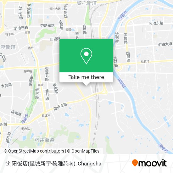 浏阳饭店(星城新宇·黎雅苑南) map