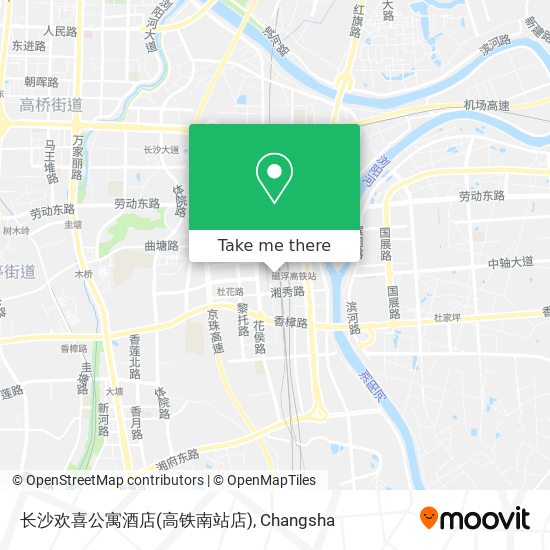 长沙欢喜公寓酒店(高铁南站店) map