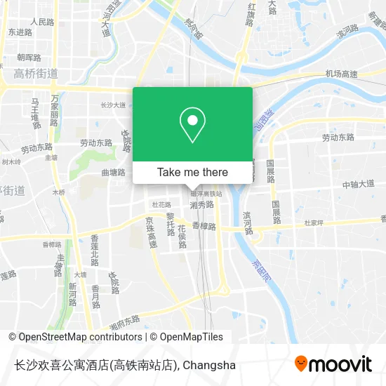 长沙欢喜公寓酒店(高铁南站店) map