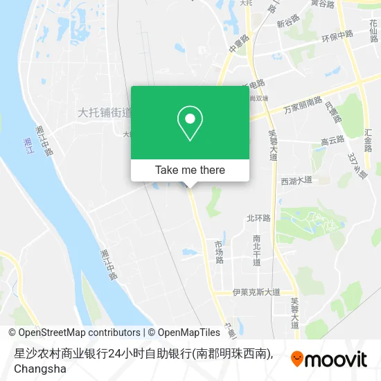 星沙农村商业银行24小时自助银行(南郡明珠西南) map