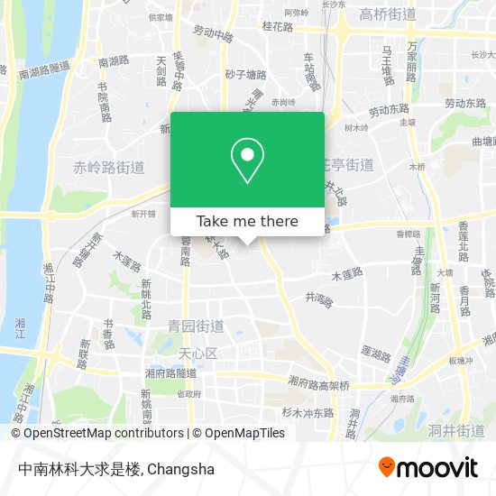 中南林科大求是楼 map