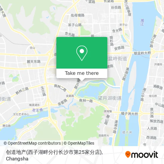 创道地产(西子湖畔分行长沙市第25家分店) map