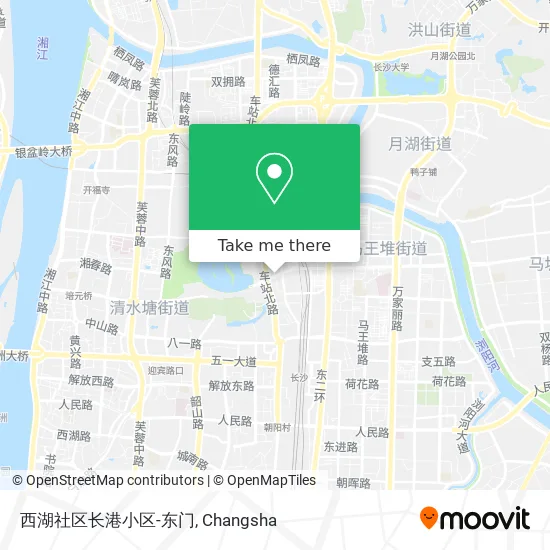 西湖社区长港小区-东门 map