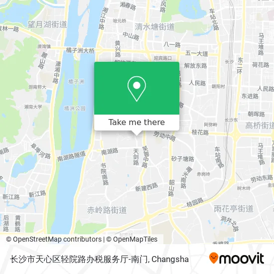 长沙市天心区轻院路办税服务厅-南门 map