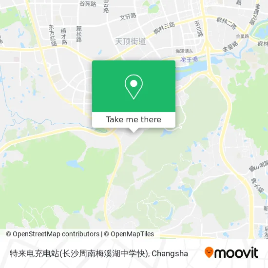 特来电充电站(长沙周南梅溪湖中学快) map