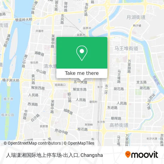 人瑞潇湘国际地上停车场-出入口 map