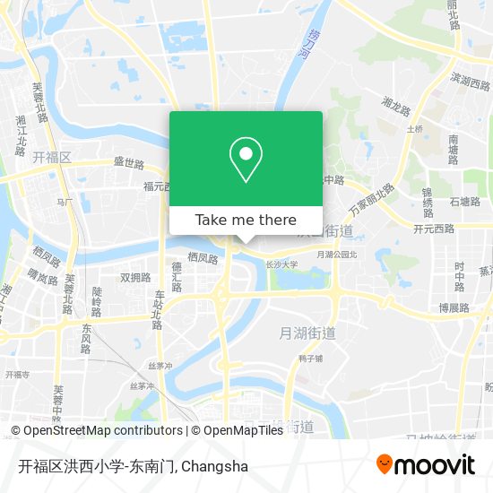 开福区洪西小学-东南门 map