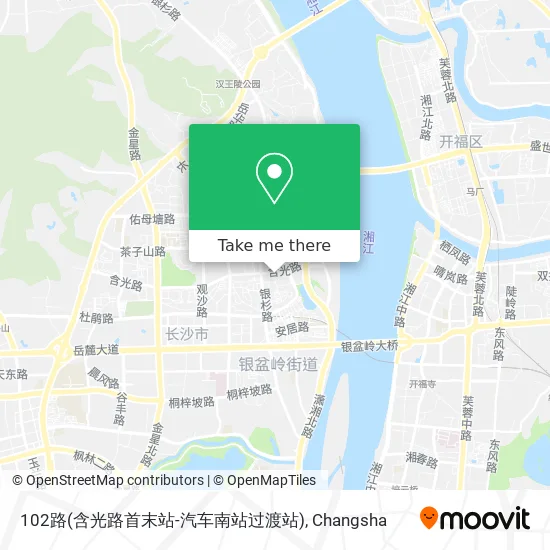 102路(含光路首末站-汽车南站过渡站) map