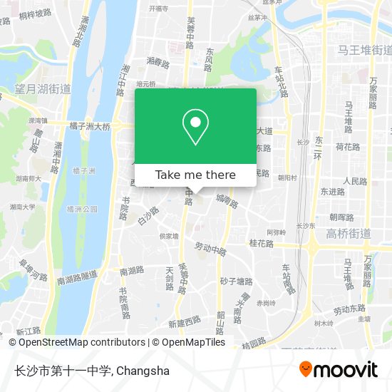 长沙市第十一中学 map