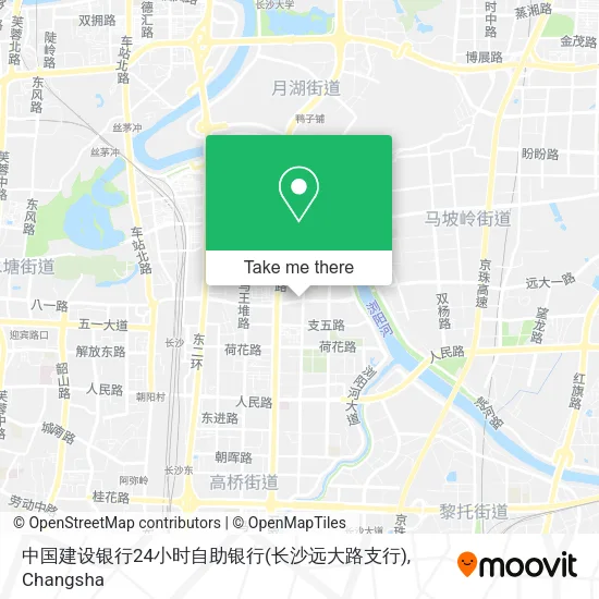 中国建设银行24小时自助银行(长沙远大路支行) map