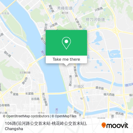 106路(沿河路公交首末站-桃花岭公交首末站) map