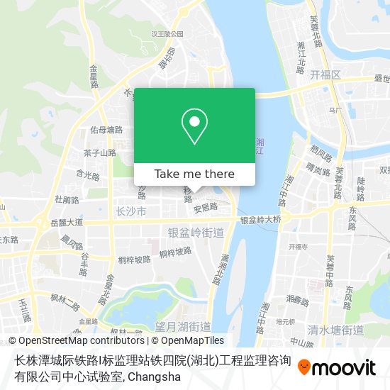 长株潭城际铁路I标监理站铁四院(湖北)工程监理咨询有限公司中心试验室 map