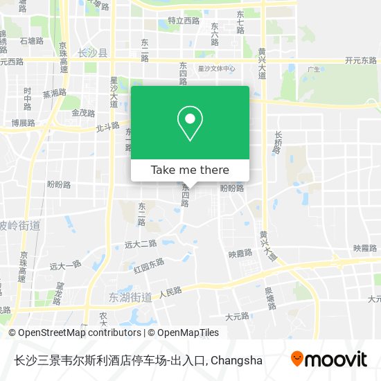 长沙三景韦尔斯利酒店停车场-出入口 map